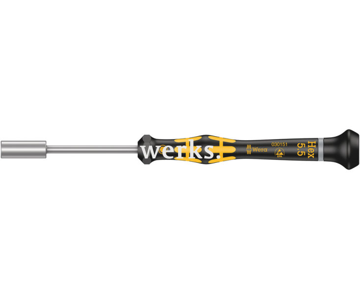 Отвертка-торцовый ключ HEX Wera Kraftform Micro ESD 1569 WE-030151 5.5 x 60 для винтов с шестигранной головкой