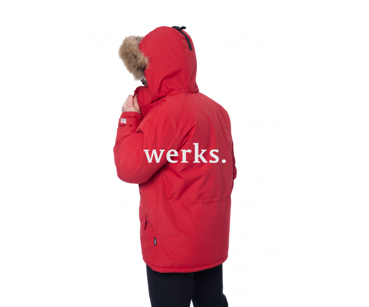 Зимняя куртка-парка Brodeks KW 204 красный с опушкой (XXXL)