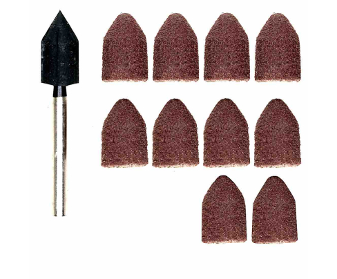 Конусы шлифовальные Ø 8 мм К80 / К150 с держателем Proxxon 28987 10 шт.