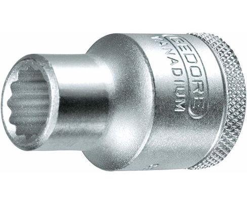 Головка торцовая дюймовая двенадцатигранная 1/2" D 19 11/16W HEX Nut 11/16" Gedore 6139590