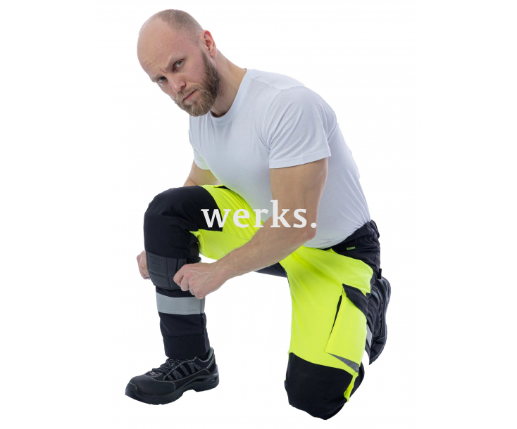 Сигнальные брюки Brodeks KS309 желтый/черный (64)