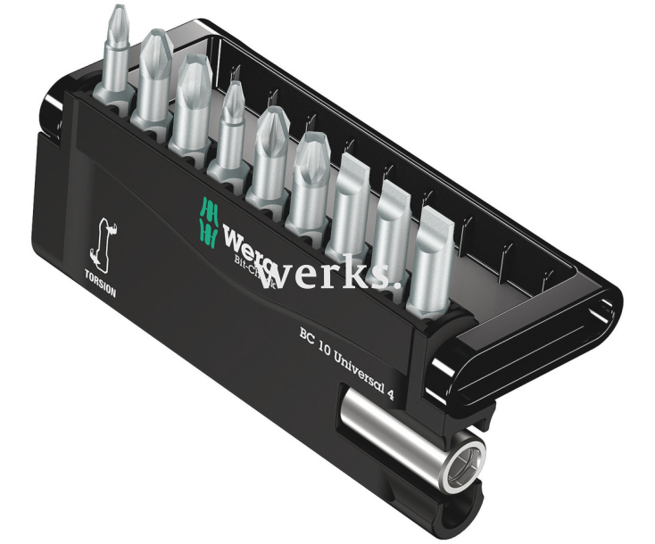 Bit-Check 10 Universal 4 Набор насадок (PH, PZ, SL) и держатель Wera WE-056159