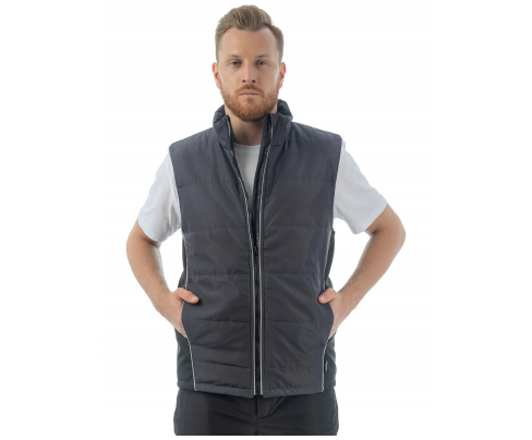 Жилет утепленный Brodeks KW101 серый/черный (XXXL)