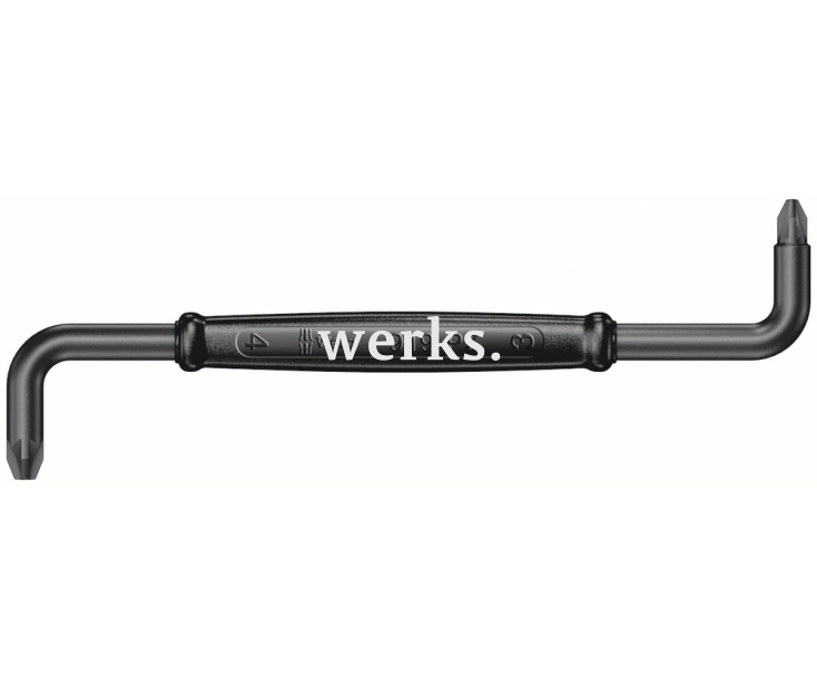 Изогнутая отвертка PZ1+2 Wera 919 PZ WE-017305