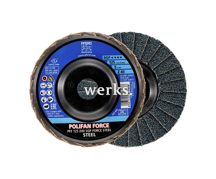 Круг шлифовальный Pferd PFF 125 Z40 SGP FORCE STEEL