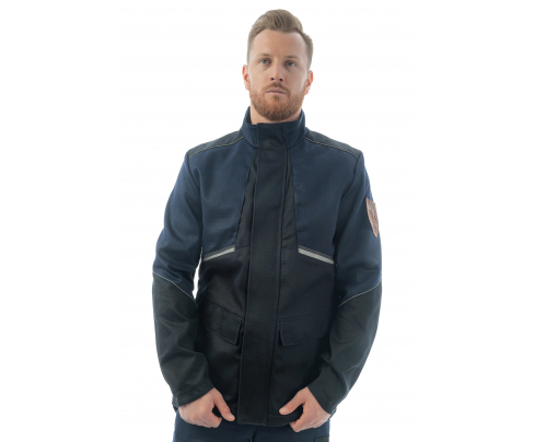Куртка сварщика 1 класса Brodeks FS 28-01 т.синий/черный (XXXXL)