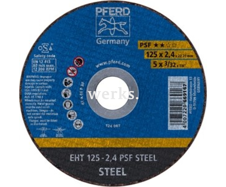 Круг отрезной Pferd EHT 125 - 2,4 PSF STEEL