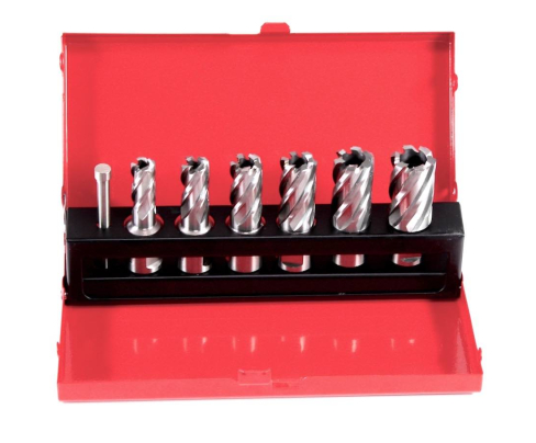 Набор корончатых сверл по металлу HSS Ruko 12 - 22 мм 108820 7 шт.