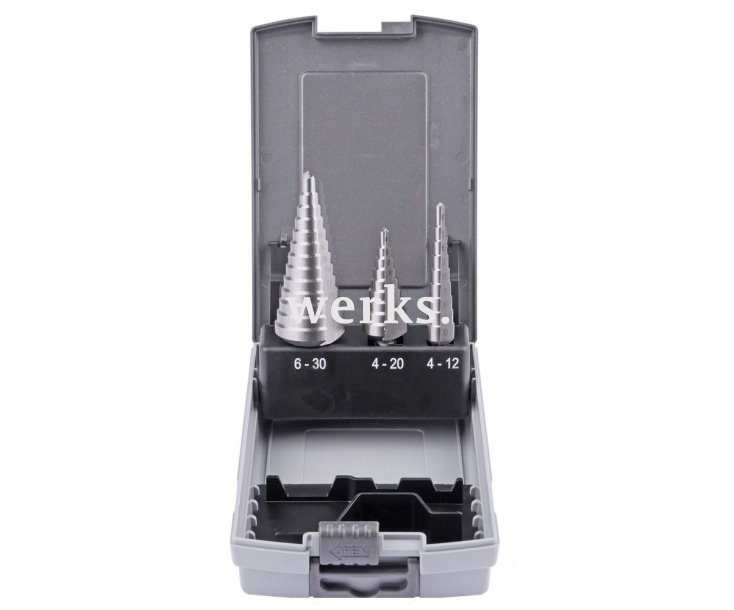 Набор сверл ступенчатых 4-12 4-20 6-30 мм HSSE прямая канавка GSR B04010030