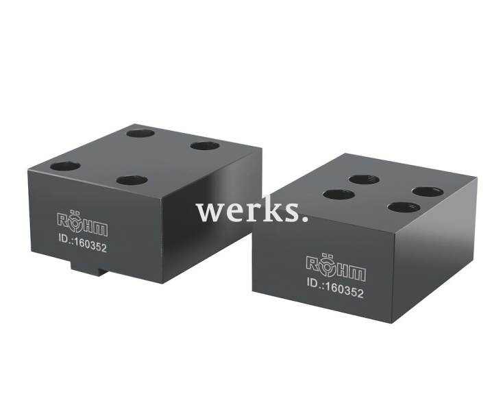 Цельные стальные губки, ширина губок 125, для самостоятельного изготовления губок пресс-форм Röhm 160352