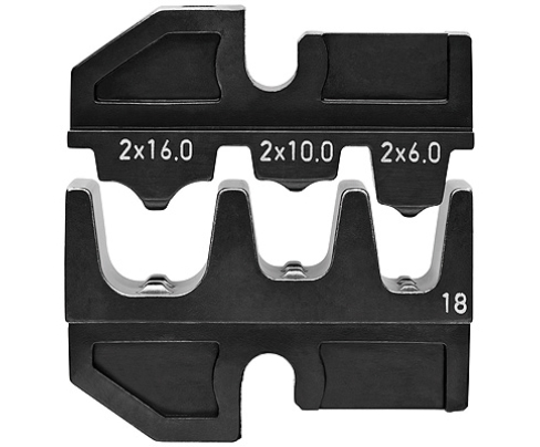 Плашка опрессовочная для сдвоенных контактных гильз Knipex KN-974918