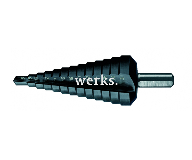 Сверло по металлу 13-ступенчатое Zira HSS TiAlN 6-30 х 130 мм ZI-500522