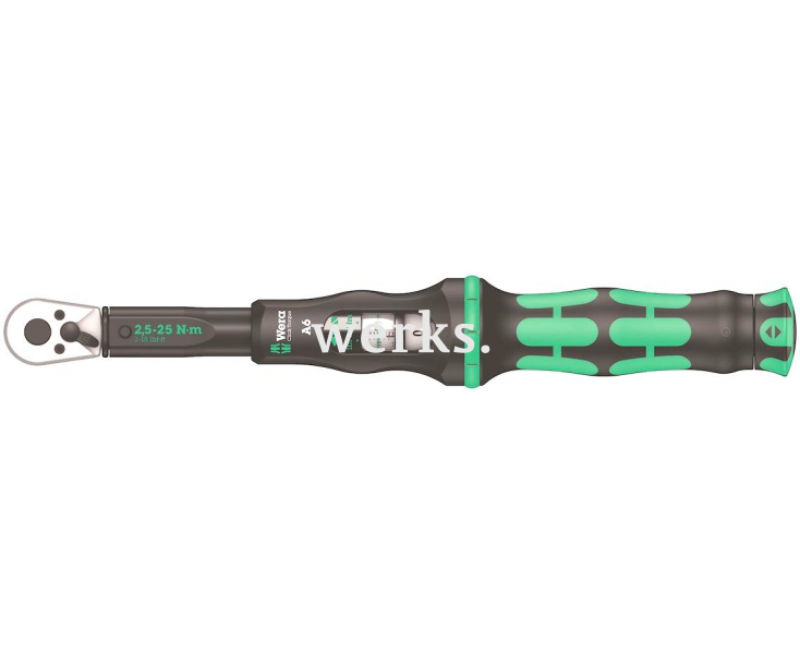 Динамометрический ключ Wera Click-Torque A 6 2,5-25 Nm с трещоткой с реверсом WE-075605