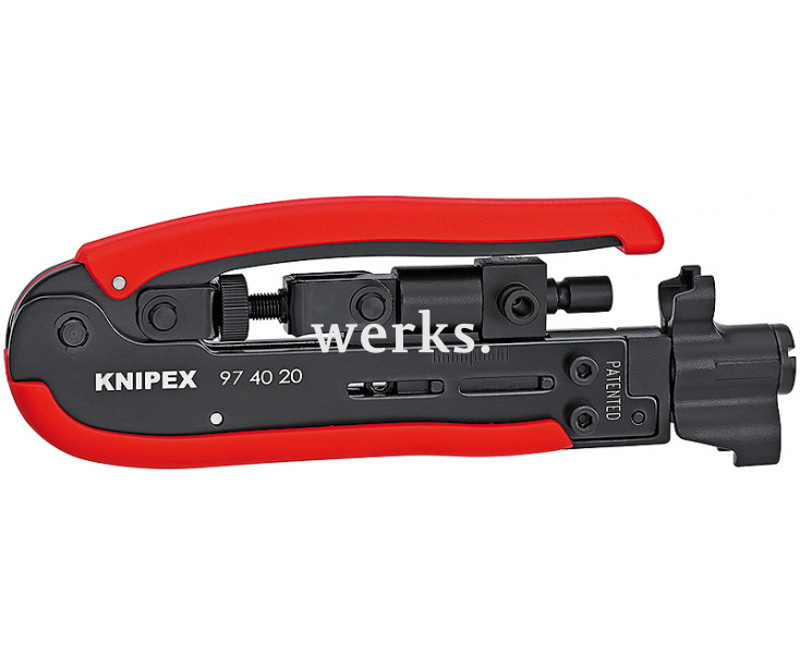 Компрессионный инструмент для штекера на коаксиальный кабель Knipex KN-974020SB