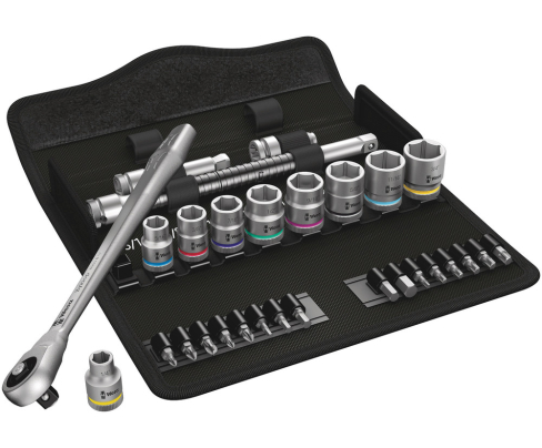 8100 SB 10 Zyklop Metal - набор с трещоткой, сдвижной квадрат, привод 3/8 Wera WE-004050