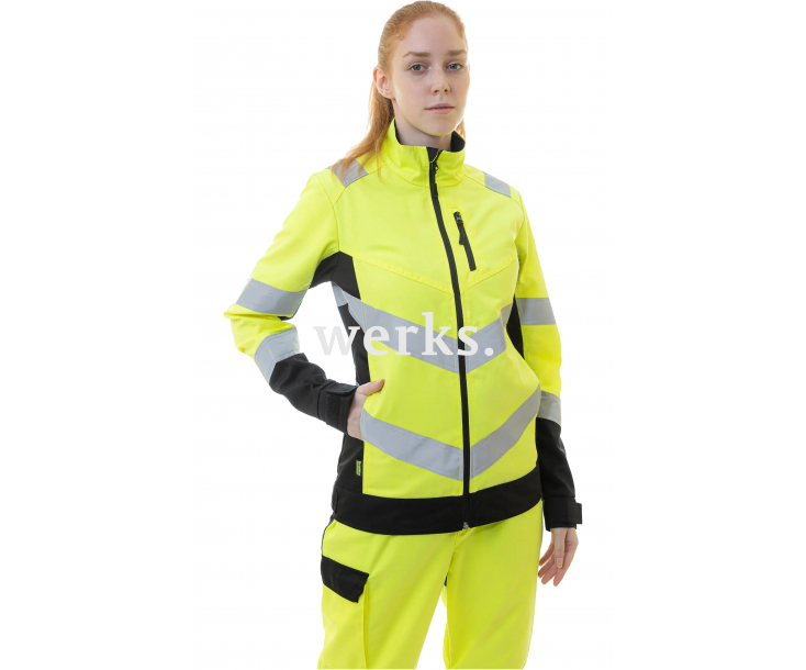 Женская сигнальная куртка Brodeks KS229 желтый/черный (XL)