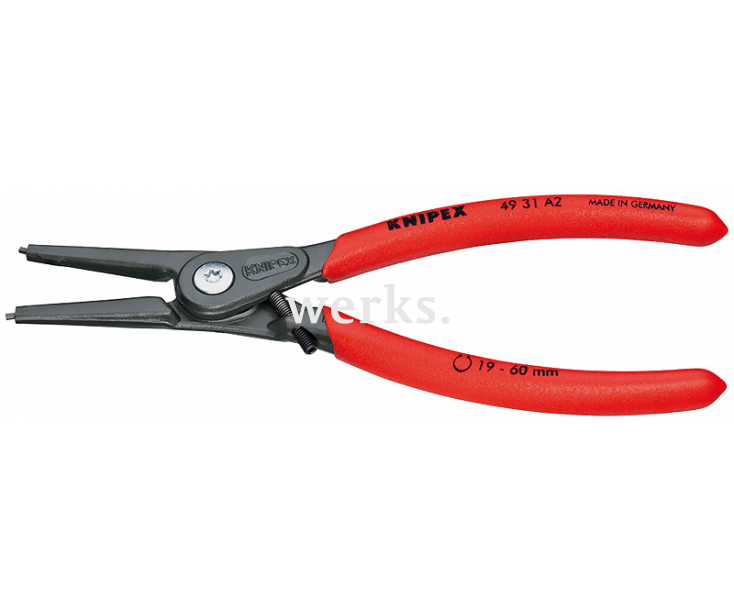 Прецизионные щипцы для внешних стопорных колец на валах Knipex KN-4931A2