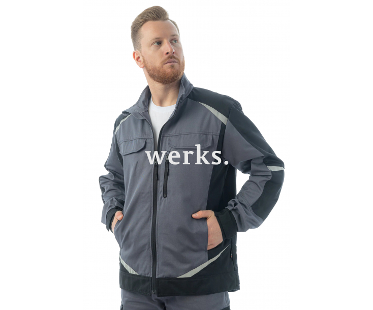 Куртка Brodeks KS202-C 100% хлопок графит серый/черный (M)