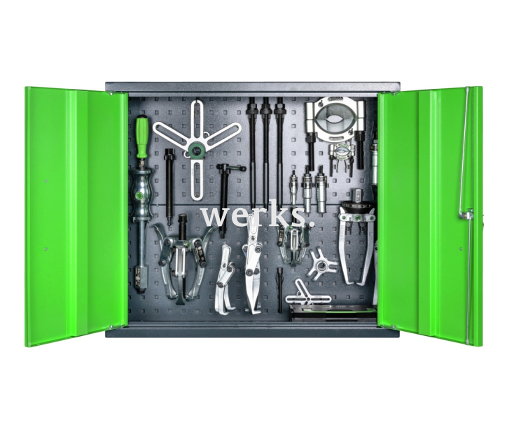 Шкаф для инструментов с набором съемников (49 предметов) KUKKO 224-676