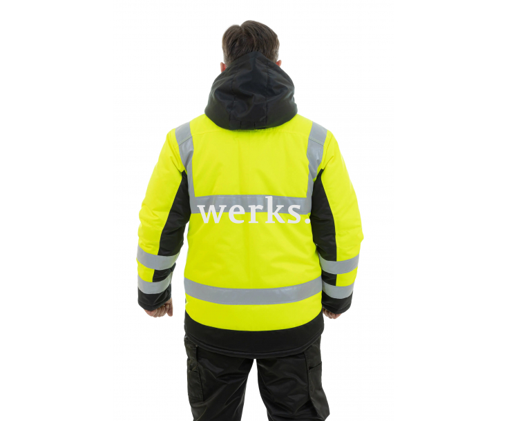 Зимняя сигнальная куртка Brodeks KW216 желтый/черный (S)