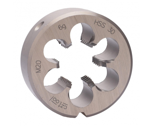 Плашка с стружколомом М20х2,5 HSS DIN EN 22568 6g 45х18мм Bucovice Tools 270200