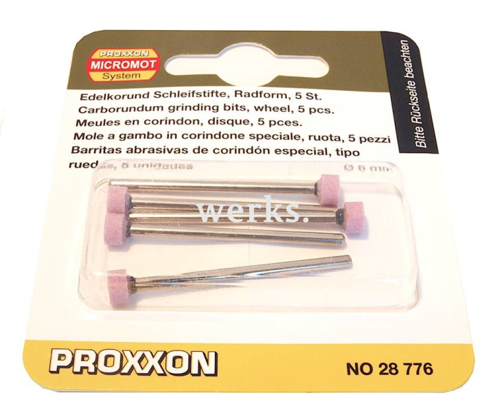 Насадки шлифовальные корундовые (диск Ø 6 мм) Proxxon 28776 5 шт.