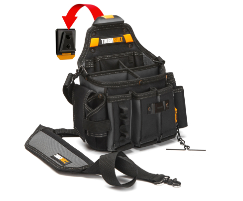 Сумка электрика поясная с плечевым ремнем TOUGHBUILT TB-CT-104