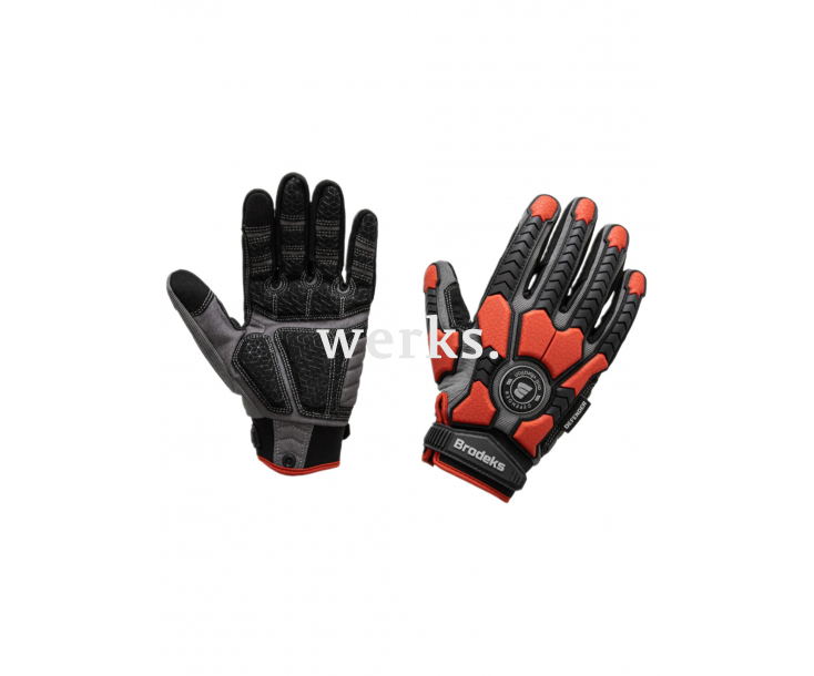 Перчатки рабочие Brodeks G-63i Серый/Черный/Красный (10)