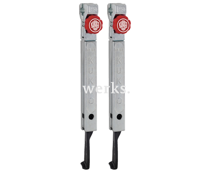 2 особо узких захвата с быстрой регулировкой (комплект) KUKKO 1-255-P