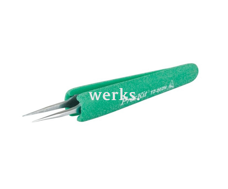 Пинцет прямой узкий антистатический ProsKit TZ-202N