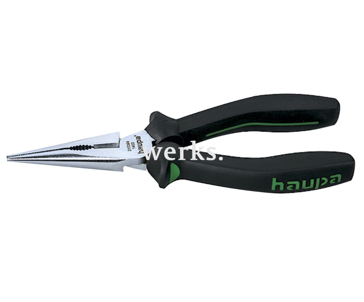 Длинногубцы телефониста двухкомпонентные прямые 170 мм Haupa 210394