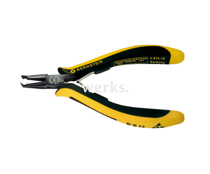 Кусачки прецизионные торцевые EUROline антистатические Bernstein BS-3-674-15