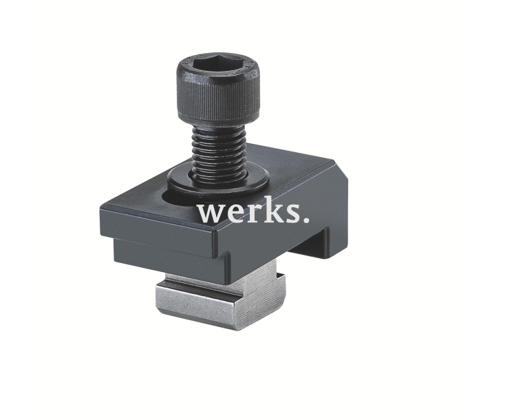 Одинарный зажим, Т-образный паз 12, резьба М10х55, в сборе Röhm 149121