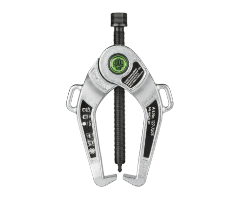 Съемник с поворотным крюком, диапазон зажима 0 мм - 125 мм, глубина зажима 100 мм, диапазон зажима 0 мм - 125 мм, глубина зажима 100 мм KUKKO 127-7503