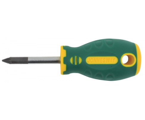 Отвертка крестовая Pozidriv PZ1 x 38 Jonnesway ANTI-SLIP GRIP D71Z138