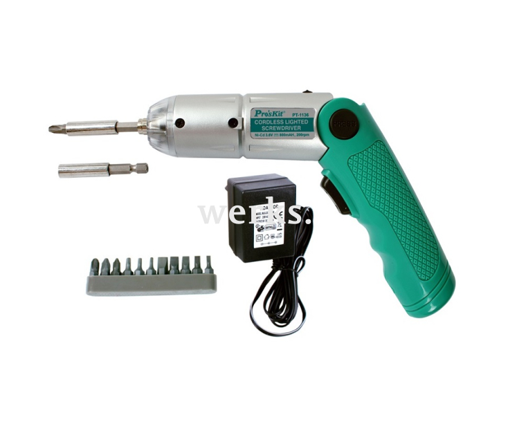 Электроотвертка беспроводная аккумуляторная  ProsKit PT-1136F