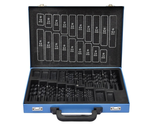 Набор свёрл DIN 338 HSS-R 1,0-10,0 мм 170 шт GSR 08340600