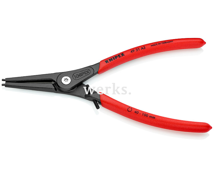 Прецизионные щипцы для внешних стопорных колец на валах Knipex KN-4931A3
