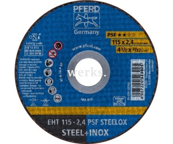 Круг отрезной Pferd EHT 115 - 2,4 PSF STEELOX