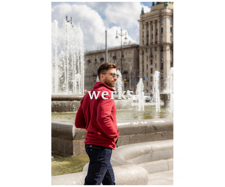 Толстовка флисовая Brodeks KS211 бордо (S)