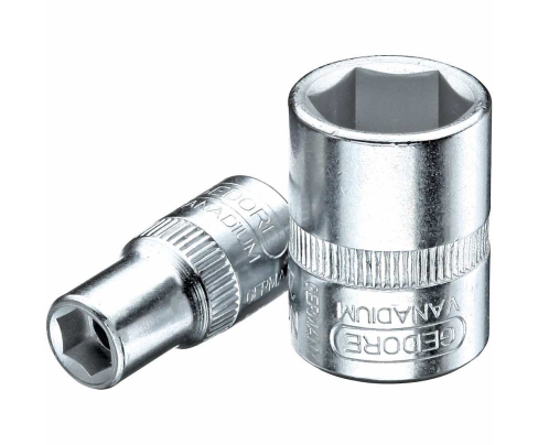 Головка торцовая метрическая шестигранная 1/4" 20 12 HEX Nut 12 мм Gedore 6166560
