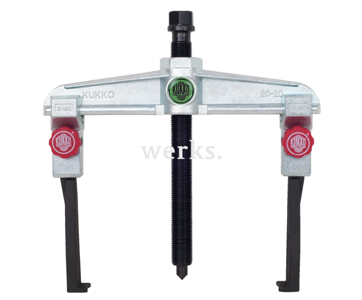 Универсальный двухзахватный съёмник с узкими, быстрорегулируемыми захватами KUKKO 20-20+S