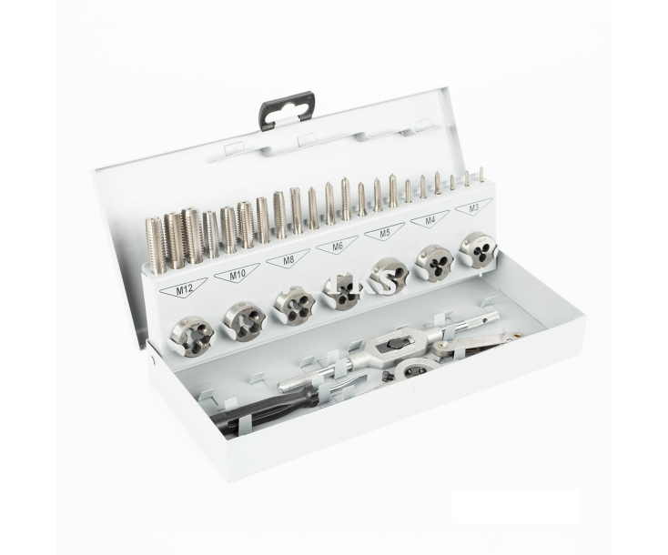 Набор ручных метчиков и плашек DIN 352/ 25х9 M3-M12 HSSG 32 предмета GSR 00708070