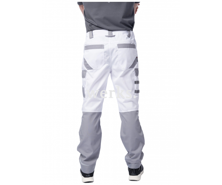 Летние брюки Brodeks KS 302 белый/серый (62)