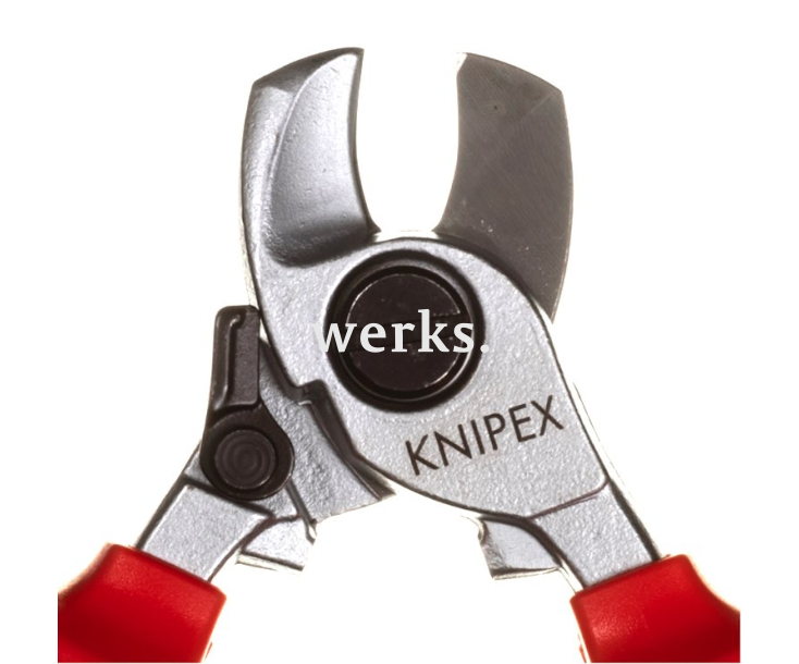 Ножницы для резки кабелей с раскрывающей пружиной VDE Knipex KN-9526165SB в блистере