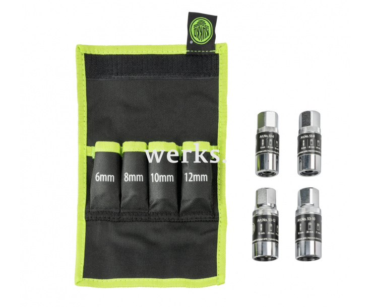 Набор для извлечения шпилек для труднодоступных мест Ø 6, 8, 10, 12 мм KUKKO 53-A