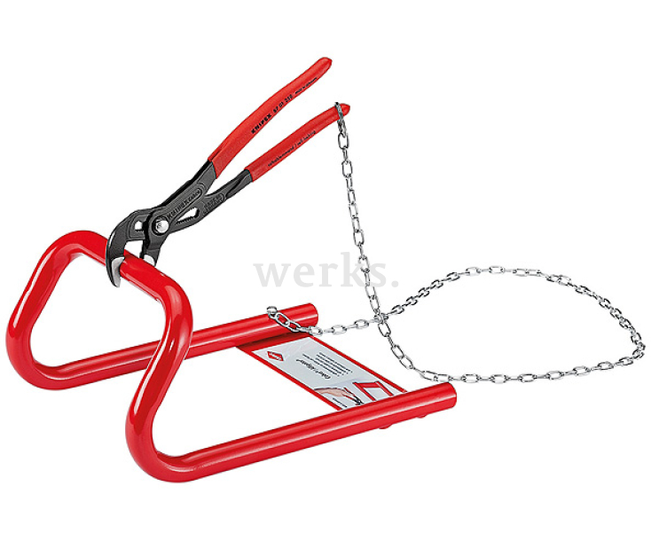 Стенд испытательный (230 х 165 х 310 мм) с клещами KNIPEX Cobra 8701250 на страховочной цепочке Knipex KN-001920S1