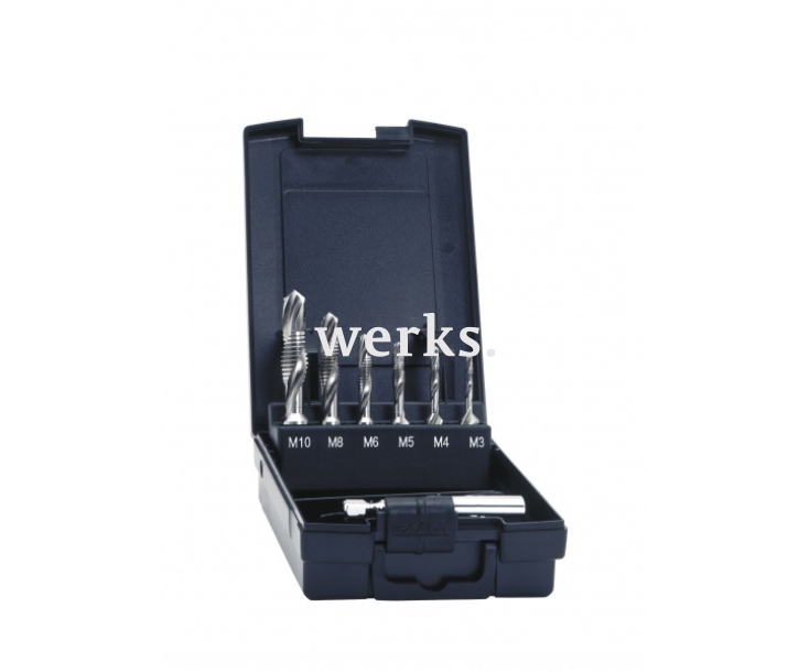 Набор комбинированных метчиков-бит M3-M10 с адаптером SGE-Bit DIN 3126 Exact GQ-05877 7 предметов