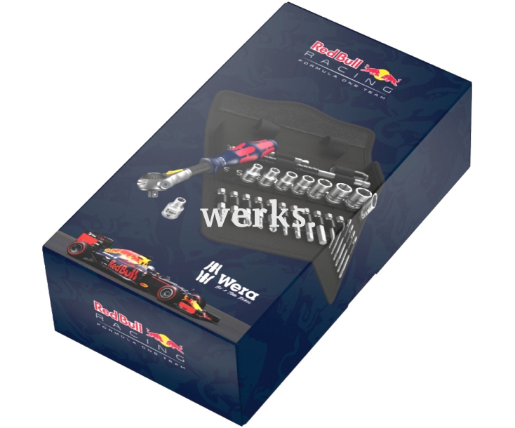 8100 SA 6 Zyklop Speed Red Bull Racing - набор с трещоткой, привод 1/4 Wera WE-227701