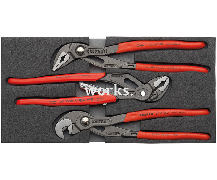 Набор инструментов "Wapu", 3 клещей во вкладыше из поропласта Knipex KN-002001V03